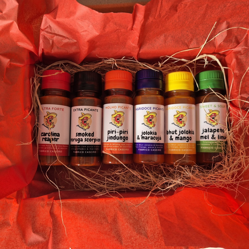 GIFT Box - Pack Kit de Prova Molhos 6x 50ML GIFT Box - Pack Kit de Prova Molhos 6x 50ML
