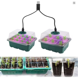 Kit Germinação 2 Bandejas + 2 Leds de Crescimento rápido