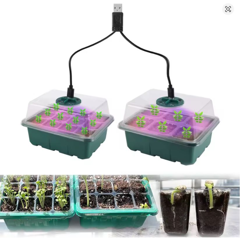 Kit Germinação 2 Bandejas + 2 Leds de Crescimento rápido Kit Germinação 2 Bandejas + 2 Leds de Crescimento rápido