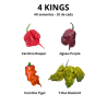 Pack 4 Kings - Carolina Reaper, Jigsaw Purple, Carolina Tiger e T-Rex Mustard
