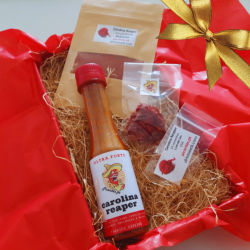 GIFT Box Pack CAROLINA REAPER (frasco, pó, inteira e em sementes)