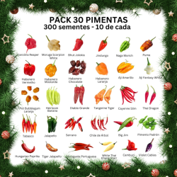PACK 30 Pimentas 300 sementes 10 de cada