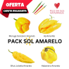 PACK Sol Amarelo: Scorpion, Jolokia, Habanero, Aji 40 sementes