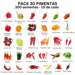 PACK 30 Pimentas 300 sementes 10 de cada