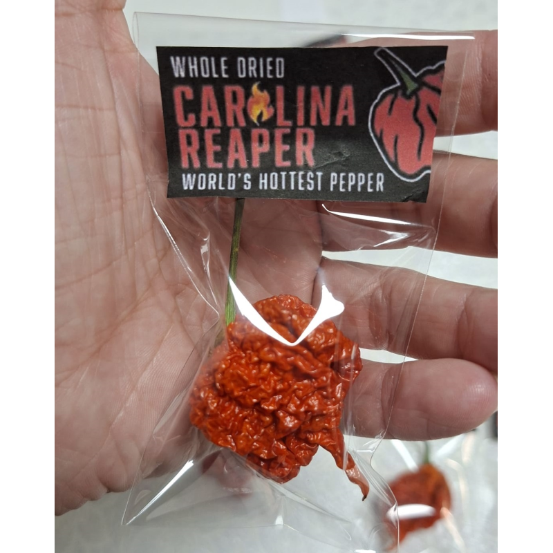Carolina Reaper Inteira Seca "O Desafio"