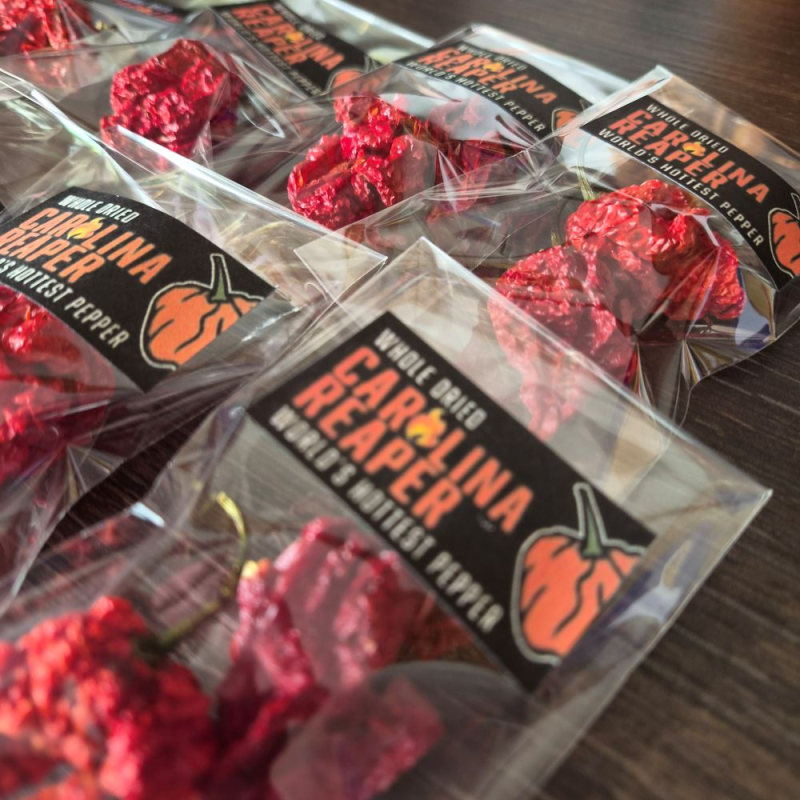 Carolina Reaper Inteira Seca "O Desafio"
