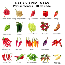 Kit 20 Variiedades de Chiles más picantes del mundo
