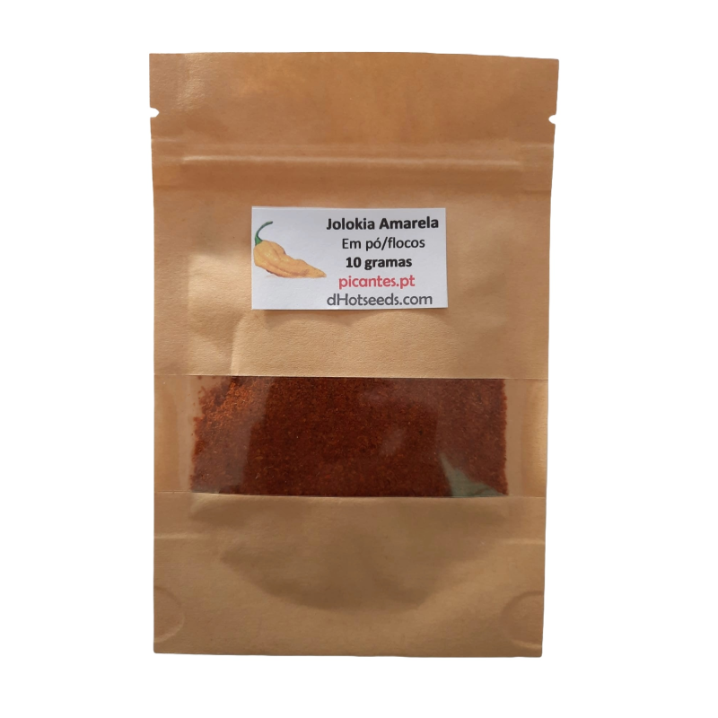 Bhut Jolokia Amarela em pó, embalagem 10gr.