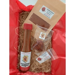 GIFT Box CAROLINA REAPER (frasco, pó, inteira e em sementes)