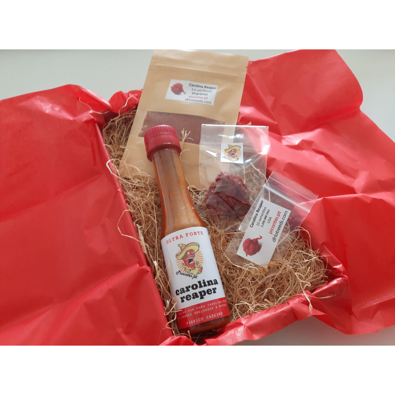 GIFT Box CAROLINA REAPER (bottle, powder, whole and seeds) GIFT Box CAROLINA REAPER (bottle, powder, whole and seeds)