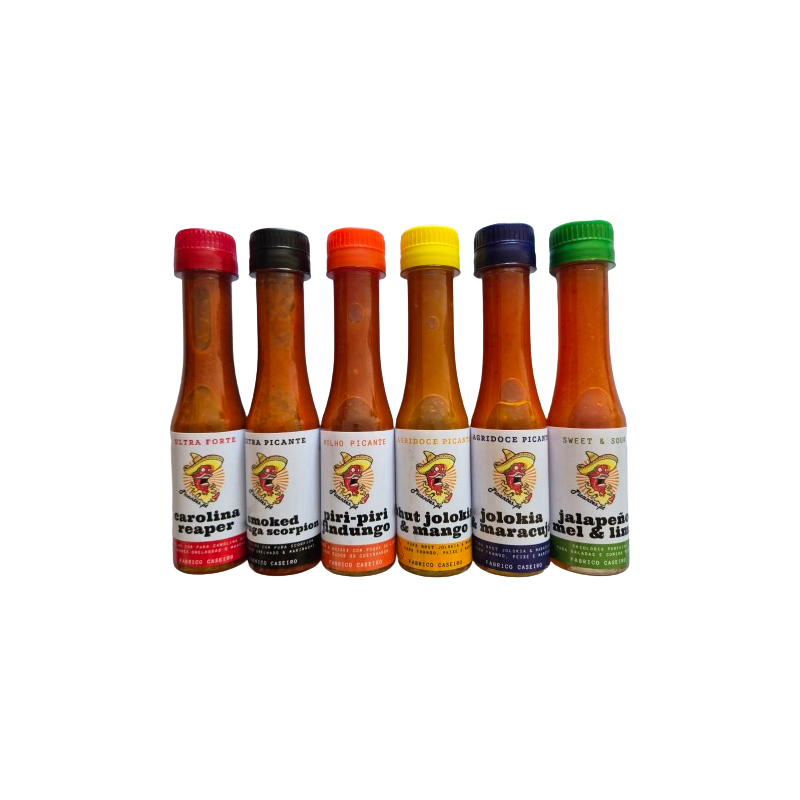 Pack 6 Flavours, 6 Spicy Sauces, 6x100ML - Excellent Gift