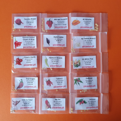 Pack de 16 malaguetas 160 sementes Carolina Reaper Moruga Scorpion Amarela Bhut Jolokia Pack de 16 variedades de malaguetas